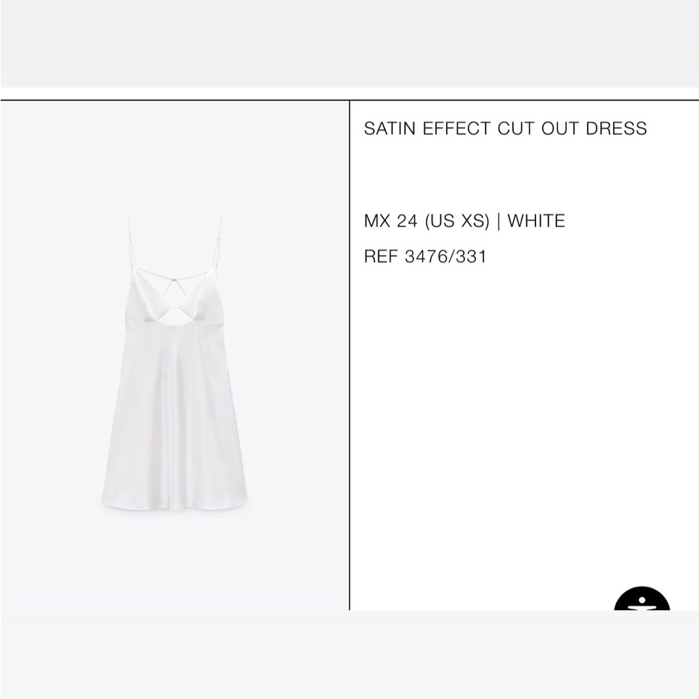 Zara satin effect dress